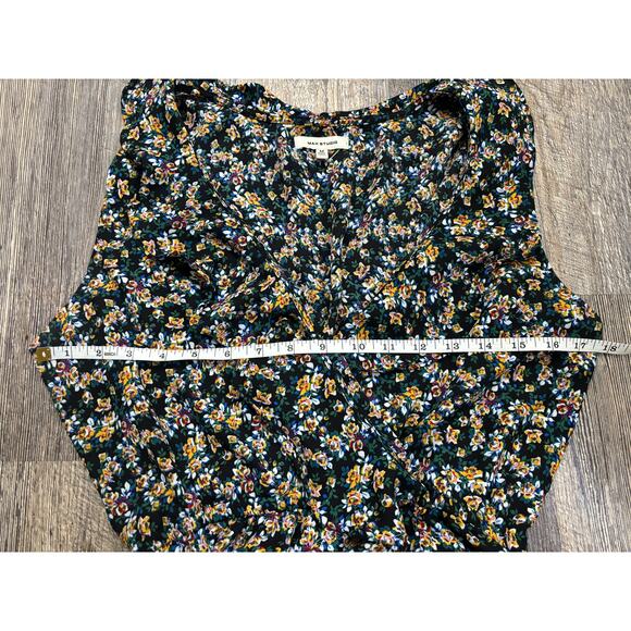 Max Studio Floral Print Ruffle Peplum Top - Picture 4 of 7